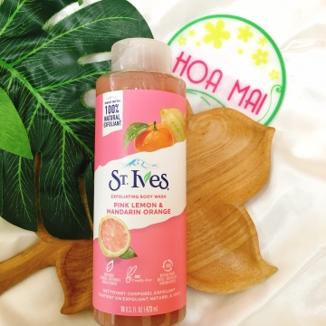 Sữa tắm St. Ives Pink Lemon & Mandarin Orange Exfoliating Body Wash 473ml
