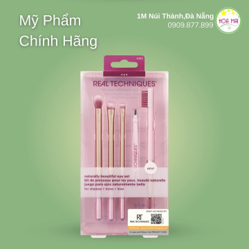 Bộ 5 Cây Cọ mắt Màu Hồng Real Techniques Naturally Beautiful Eye Makeup Brush Kit