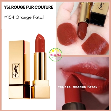 Son thỏi YSL Yves Saint Laurent Ladies Rouge Pur Couture No.154 Orange Fatal