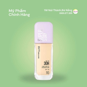 Kem Nền Maybelline Super Stay Up To 30H Lumi-Matte Foundation No.110