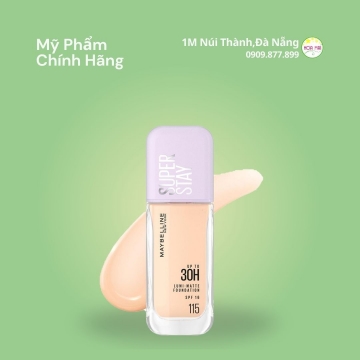 Kem Nền Maybelline Super Stay Up To 30H Lumi-Matte Foundation No.115