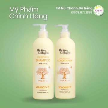 - Bộ Gội Xả Pasiori Biotin & Collagen Voudioty Professional Repairing - 500ml * 2 chai