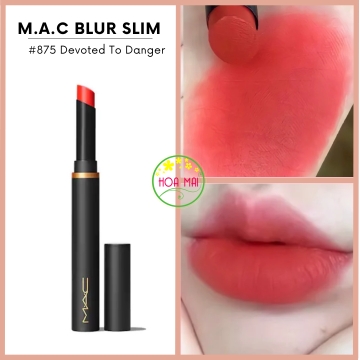 Son Mac Powder Kiss Velvet Blur Slim Stick 875 Devoted To Danger