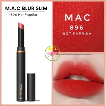 Son Mac Powder Kiss Velvet Blur Slim Stick 896 Hot Paprika