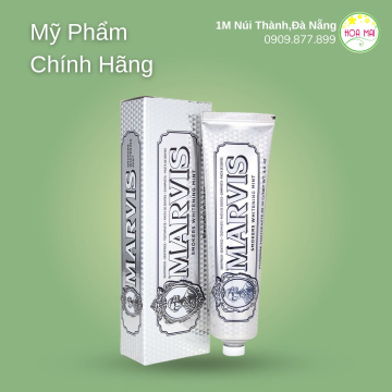 Kem Đánh Răng MARVIS Whitening Mint Màu Bạc