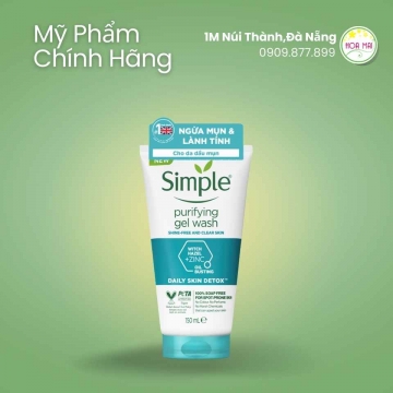 UK CTY Sữa rửa mặt ÍT BỌT Simple Daily Detox Purifying Skin Face 150ml 