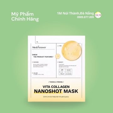 HĐ Mặt nạ MediAnswer Vita Collagen Nano Shot ( Vàng)