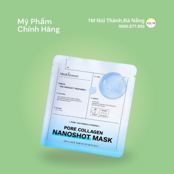 HĐ Mặt nạ MediAnswer Pore Collagen Nano Shot ( Xanh dương)