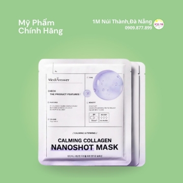 HĐ Mặt nạ MediAnswer Calming Collagen Nano Shot ( Tím)
