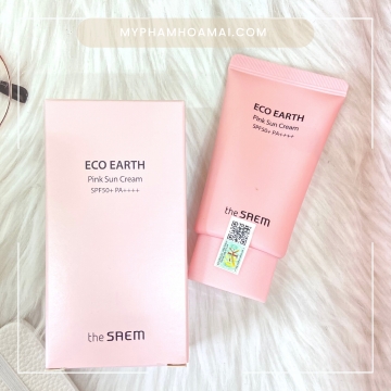 Kem chống nắng The Saem Eco Earth Power Pink Sun Cream SPF50 50g