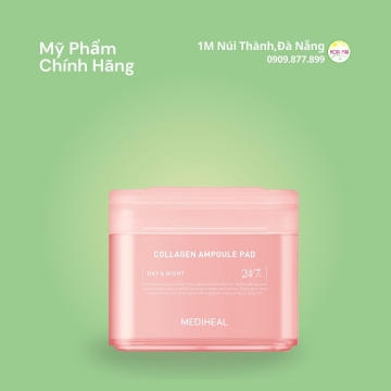 Toner Mediheal Collagen Ampoule Pad (100 miếng) - Hồng.