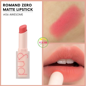 --Son Thỏi Siêu Mịn Romand New Zero Matte Lipstick No.06 Awesome