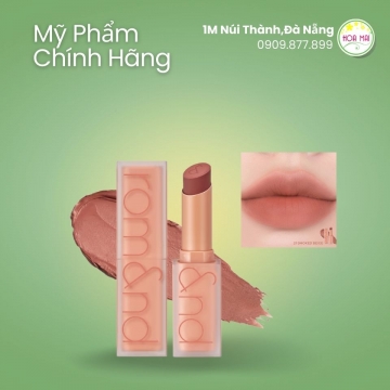 -Son Thỏi Siêu Mịn Romand New Zero Matte Lipstick No.21 Smoked Beige