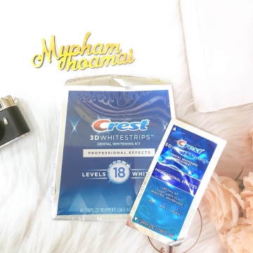 $@ Crest 3D White Professional Effects Whitestrips Teeth Whitening Strips Kit Levels 18 (45 phút 55k)